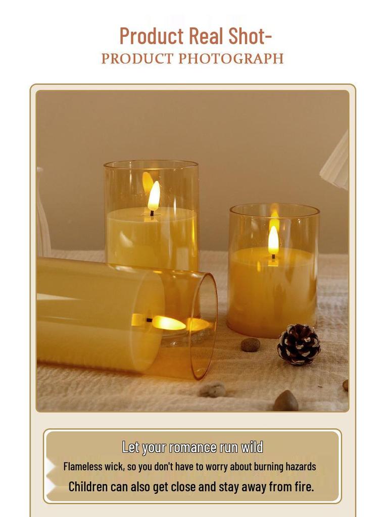 LED Acrylic Bullet Candle Lights: Realistic Flame, Perfect for Weddings & Romantic Bar Décor