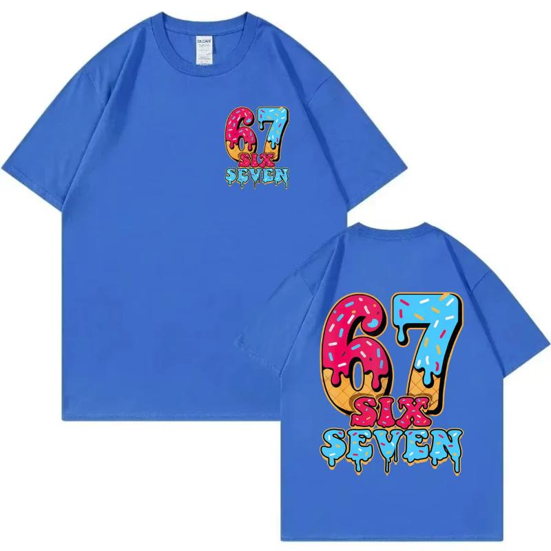 Funny Six Seven 67 Meme T-shirts Men Women Clothing Harajuku Y2k Fashion T-shirt Summer High Quality Cotton Oversized T Shirts