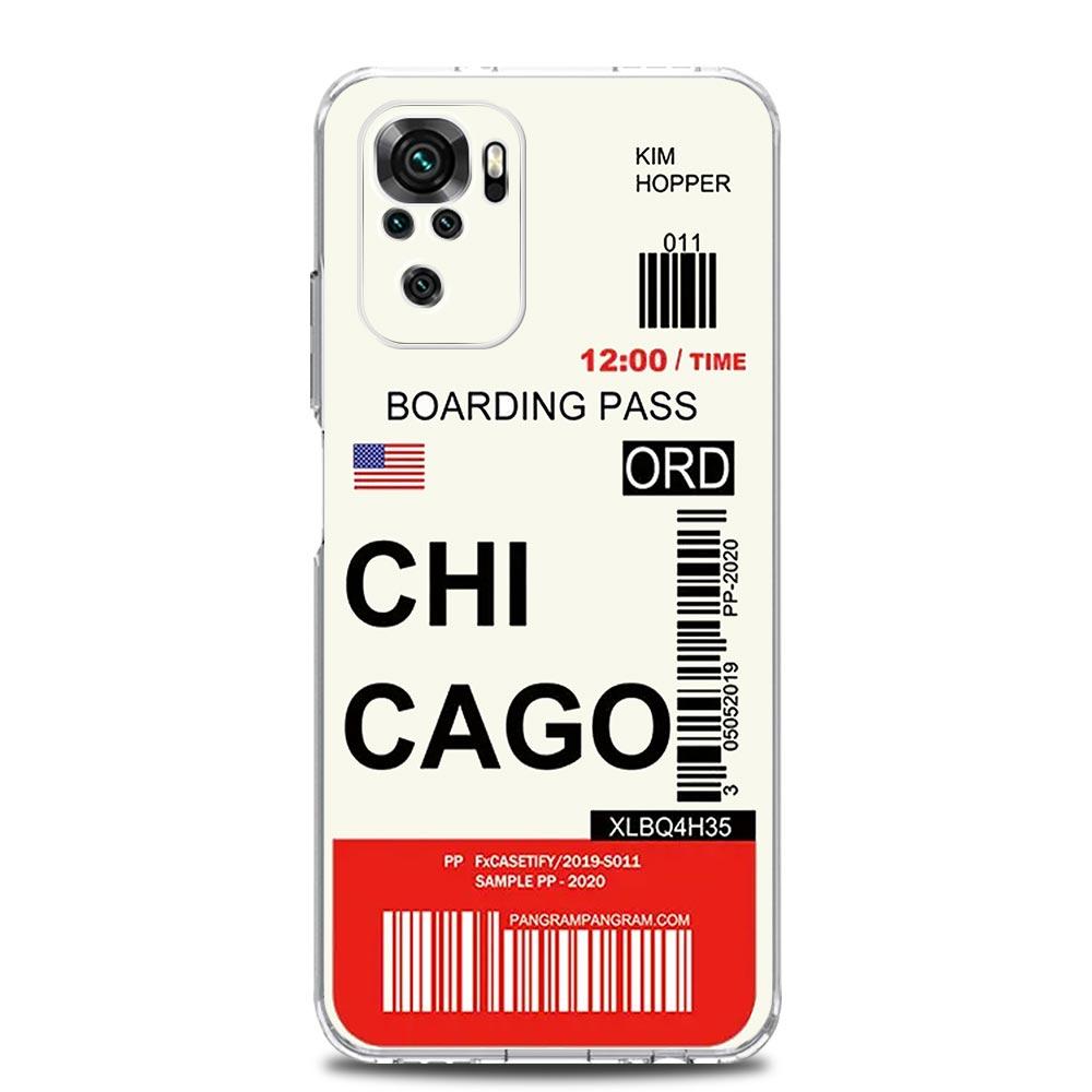 Phone Case For Xiaomi Redmi Note 15 14 13 12 4G 10 11 Pro Plus 5G 14C 13C 12C 10C World City Travel Ticket New York Label