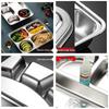 AnYi 304 Food-Grade Stainless Steel 4-Compartment Lunch Box with Lid