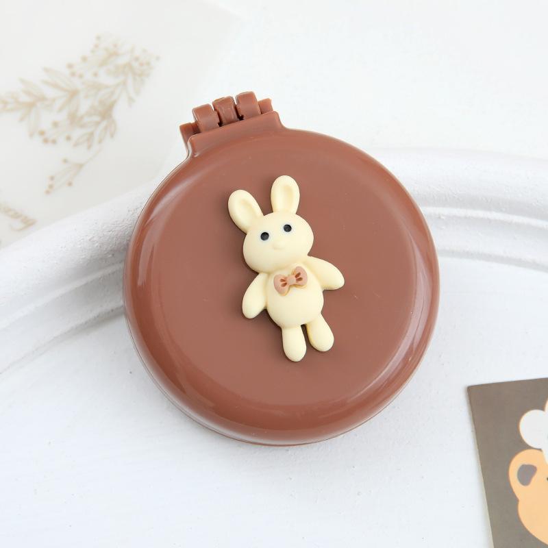 Cute Cartoon Folding Comb with Cosmetic Mirror for Girls Air Cushion Massage Portable Comb  Kids Dress Up Makeups Toy Gifts