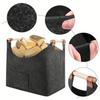 Extra Large Felt Firewood Basket Collapsible Large Capacity Firewood Storage Bin with Handles Heavy Duty Clothes Storage Basket