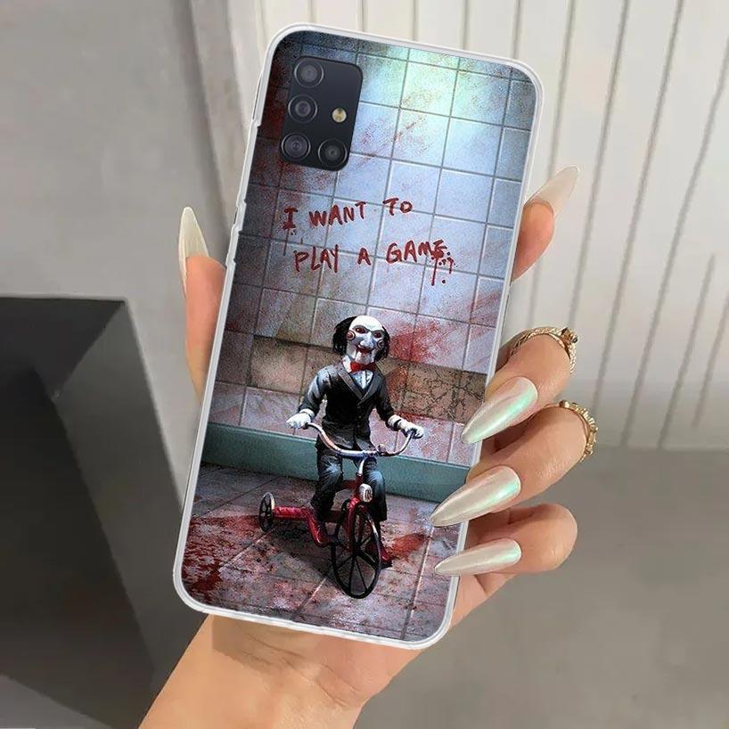 The Jigsaw Killer Horror Phone Case for Samsung Galaxy A52 A32 A22 A12 A02S A50S A30S A10S Note 20 Ultra 10 Plus S10 A31 A20 A71