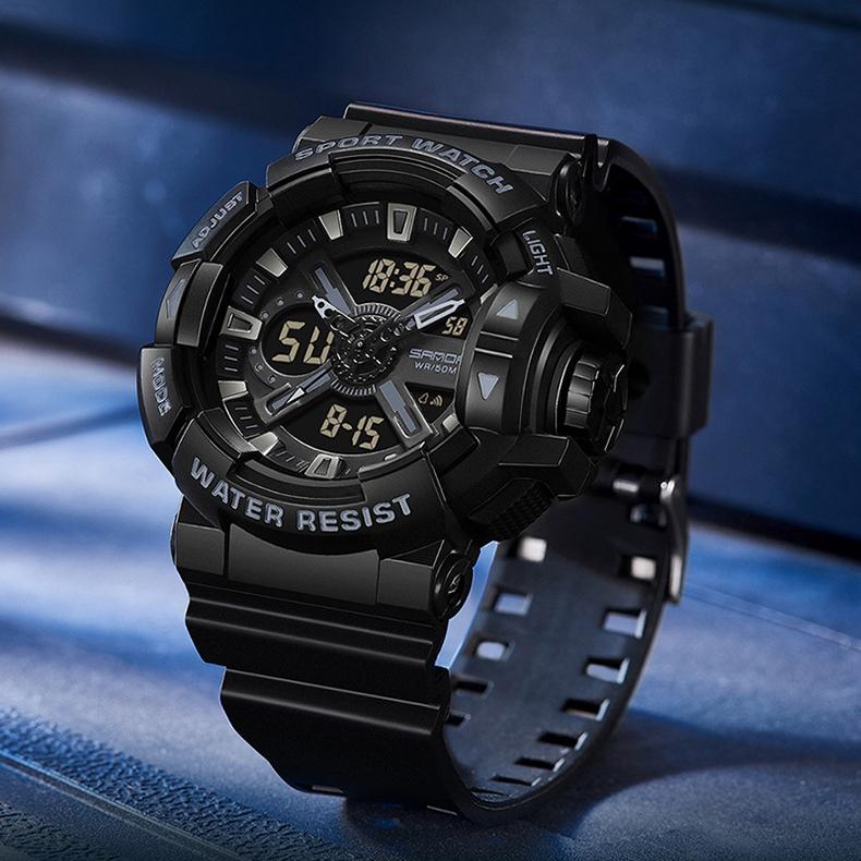 SANDA new multifunctional men's youth outdoor sports waterproof wrist watch