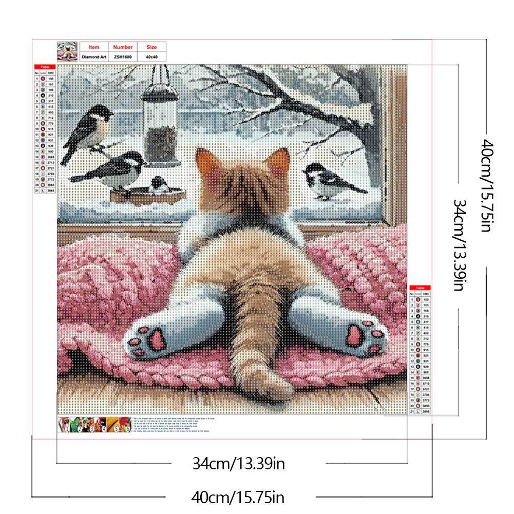 Animal 5D DIY Full Drill Round Diamond Painting Kit for Home Wall Decor