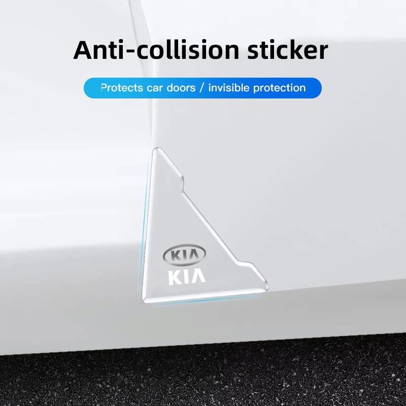 AAOB1 Car Door Corner Guard Sticker Silicone Anti-collision Paster For KIA K3 Sportage Carnival K5 Seltos Pegas KX1 EV5 Sonet EV6 K4