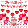 European And American Valentine'S Day Party Decoration Proposal Wedding Arrangement Flag Balloon Set