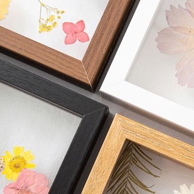 Wooden Glass Leaf Specimen Frame Transparent Double-sided Photo Display Frame Thicked Drawing Artwork Picture Frame