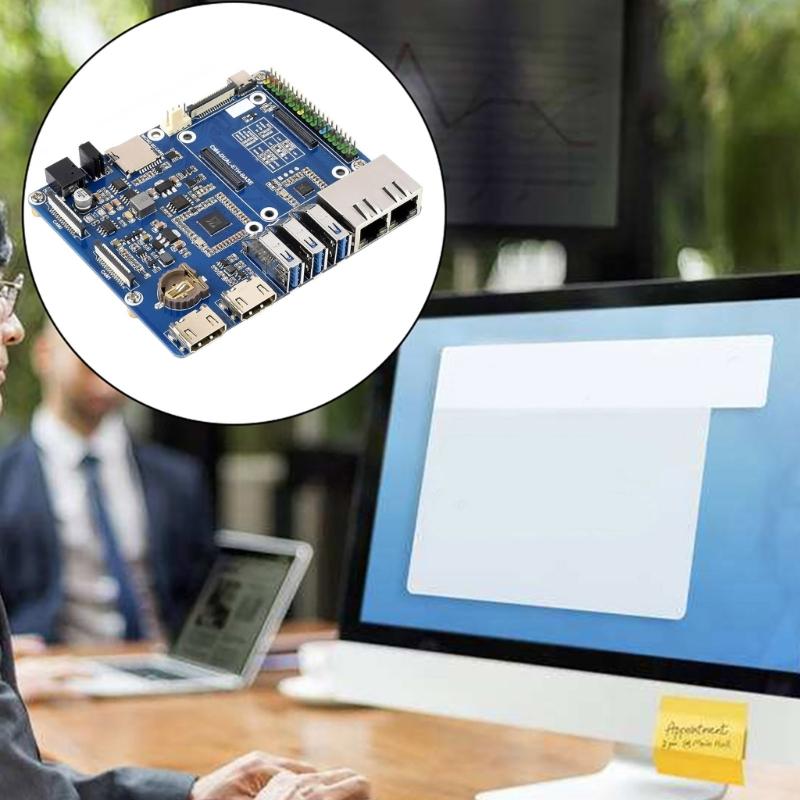 For RPi Compute Module Networking Board CM4 TWO H BASE Two Hernets Expansion Board with Multiple Interfaces