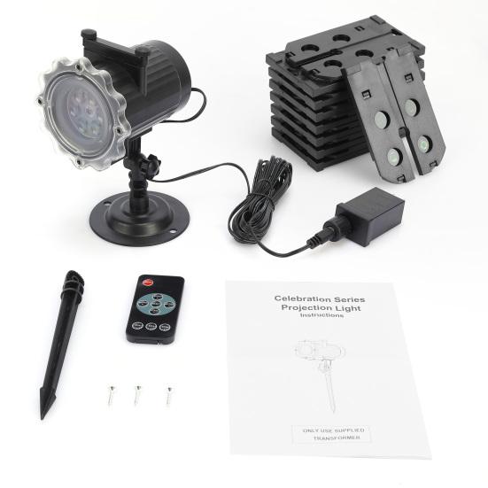 Halloween Christmas Projector Light Waterproof Thanksgiving LED Projection Lamp with 16Pcs Slides