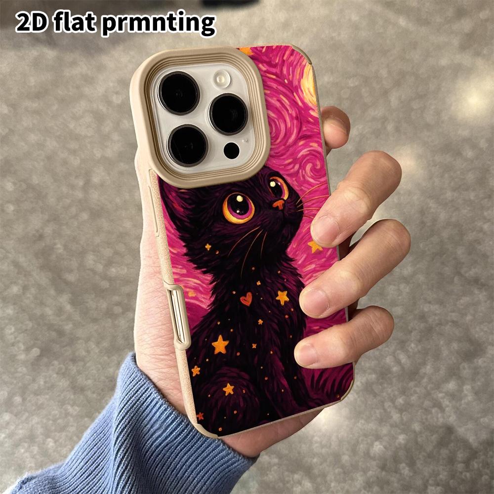 Phone Case: 2D Flat Lambskin Suitable for iPhone 18, 17, 16, 15, 14, 13 Pro Film Protective Case, Rose Swirl, Christmas and Halloween Gift