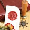 Handcrafted Beechwood Wax Seal Stamp With Interchangeable Brass Embossing Tip for Elegant Correspondence
