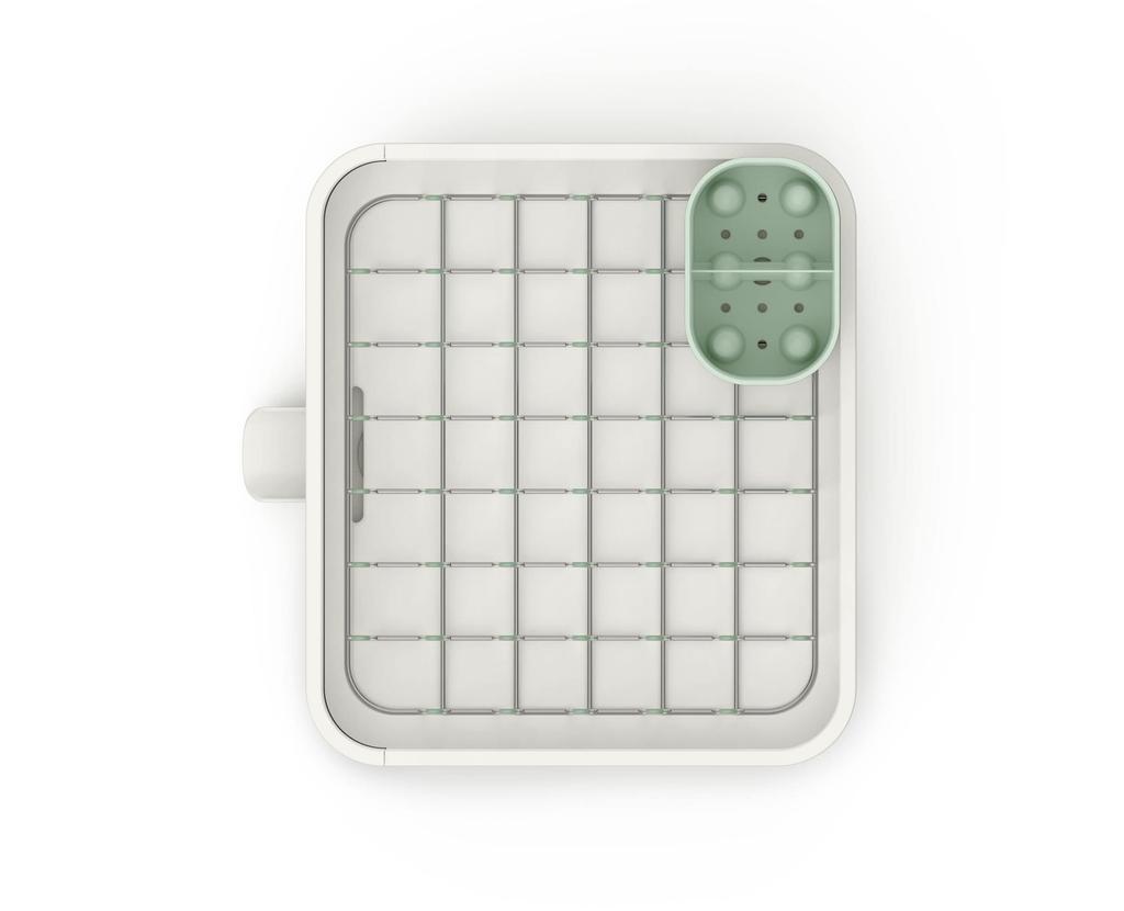 Joseph Joseph Extendable Dish Drainer, Stone/Sage, 851652 (Authentic)