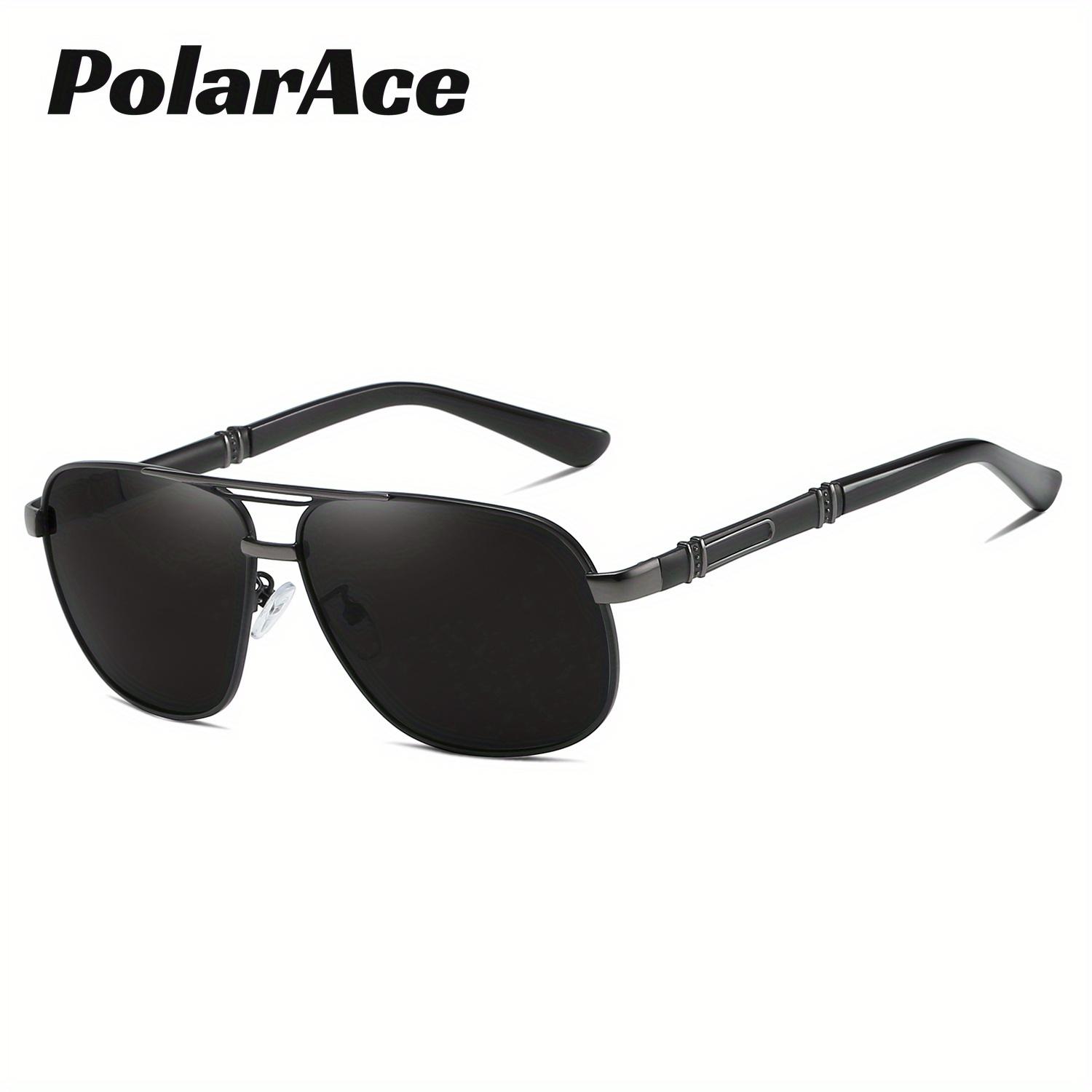 PolarAce Унисекс Поляризованные двухлучевые солнцезащитные очки в металлической оправе — фото 12