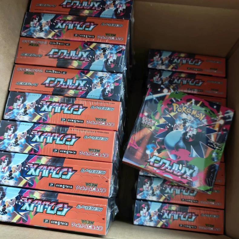 Sealed Original Japanese Version Pokemoned TCG MEGA M2 Booster Pack PTCG Board Game Collection Box красный