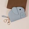 Cute Elephant Animal Shape Mini Wallet PU Leather Coin Purse Key Bag for Women and Men