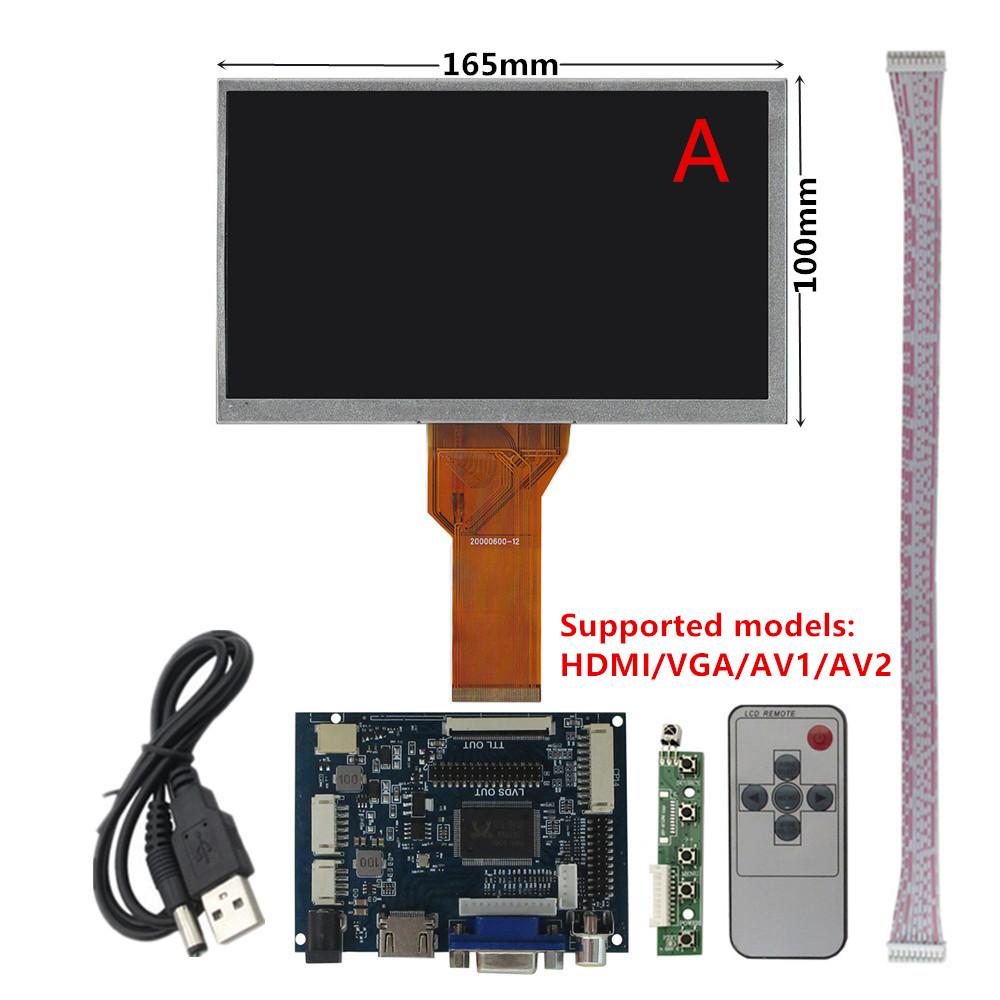 7-inch AT070TN94 LCD display monitor 800*480 HDMI driver control board universal display module compatible Raspberry Pi,Banana Pi,Orange Pi laptop