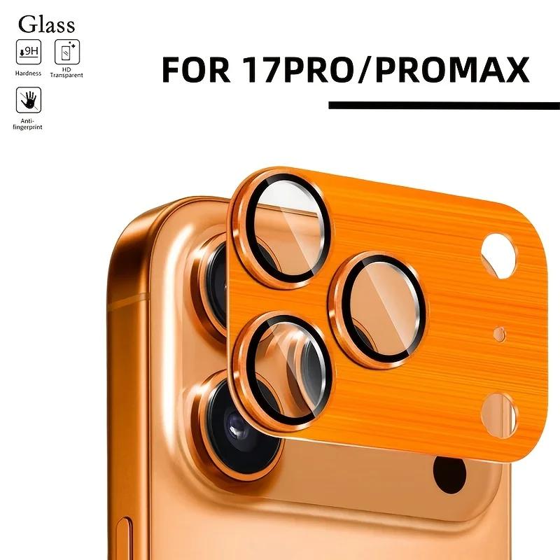 1-3Set Ultra HD Rugged Camera Screen Protector Film for IPhone 17 Pro Max 17Pro Tempered Glass Metal Lens Ring Cover Accessories