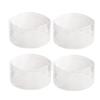 4Pcs PVC Transparent Ice Bucket Clear Washing Up Bowl Outdoor Folding Water Basins  Picnic