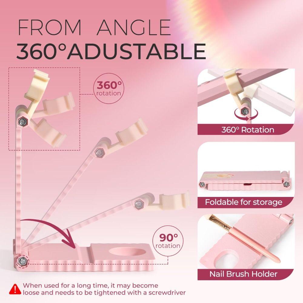 Foldable Nail Dryer with Stand Flash Cure Lamp Portable UV Nail Lamp  for Gel Nails