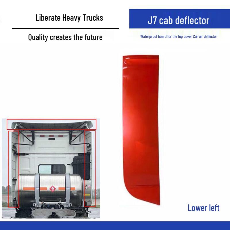 Compatible Jiefang J7 Cab Wind & Rear Spoiler Deflector Set with Waterproof Top Cover