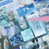 30sheets Kawaii girl style Japanese Showa glitter film die-cutting sticker book DIY scrapbook background decoration sticker
