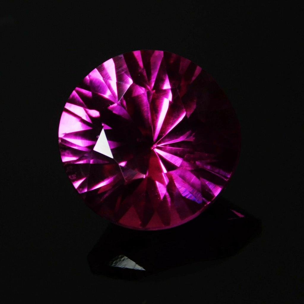 8 Carat Natural Pink Tourmaline Round Cut Earring Size Loose Gemstone CERTIFIED A-52 00B