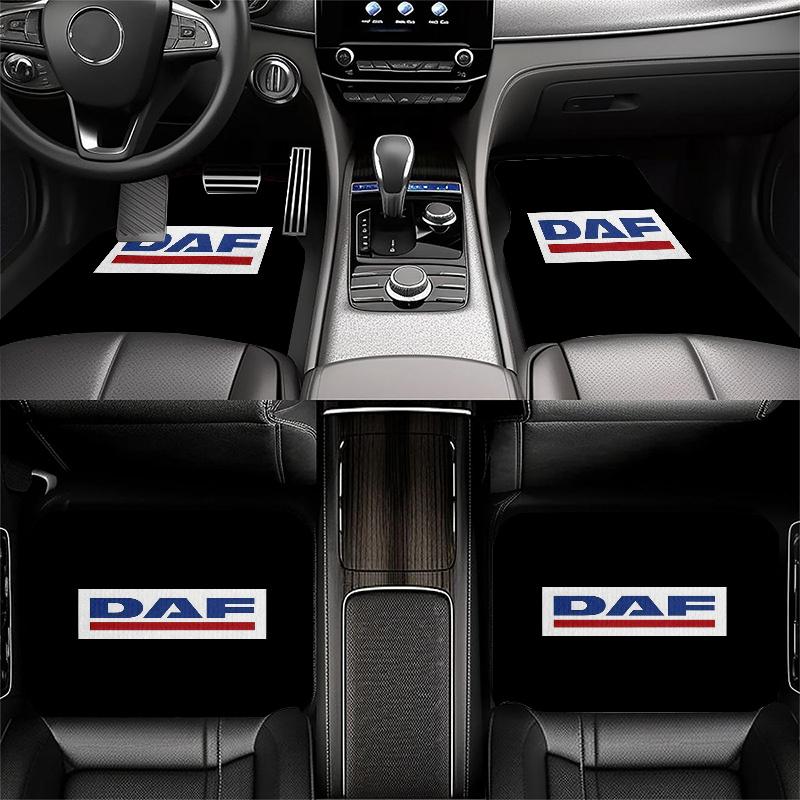 DAF pattern  Black Car Floor Mats Full Coverage All-Season Car Mats, XPE Non-Slip And Wear-Resistant Mats Suitable for SUV Interiors, Textured Car Car