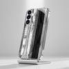Gold-plated tempered glass phone case, compatible Galaxy S26 S25 S24 S23 S22 Ultra Plus. Features a black and white color scheme