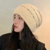 Internet Celebrity Confinement Hat Double Maternal Postpartum Spring and Autumn Pile Hat Women Autumn and Winter Pullover Knitted Wool Baotou Hat Tide