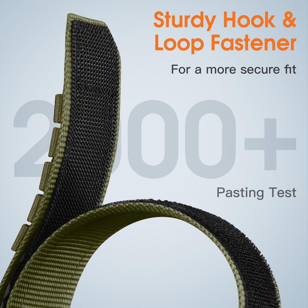 20mm Watch Band For Samsung Galaxy Watch6 Classic 47mm 43mm/Huawei Watch GT 3 Pro 43mm/GT 3 42mm Nylon Woven Magic Tape Strap