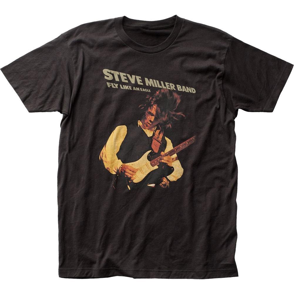 Мужская футболка Steve Miller Band Fly Like An Eagle Музыкальная Классическая Футболка Группы Черная XXL