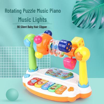 Brinquedo de Piano e Tambor Luminoso para Aprendizagem Precoce de Bebês