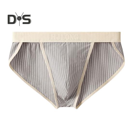 

Мужские трусы с низкой посадкой, эластичным поясом, облегающие трусы с 3D-дизайном и полосатым принтом, мягкое дышащее нижнее белье, повседневная одежда 2XL светло-серый
