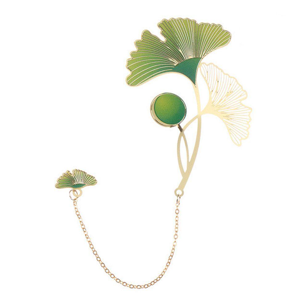Flower Apricot Leaf Chinese Style Metal Bookmark Hollow Bookmark Leaf Bookmark Vintage Bookmark