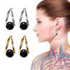 Lot de 2 boucles d'oreilles efficaces pour drainage lymphatique, boucles d'oreilles d'acupuncture en cuivre pour perte de poids