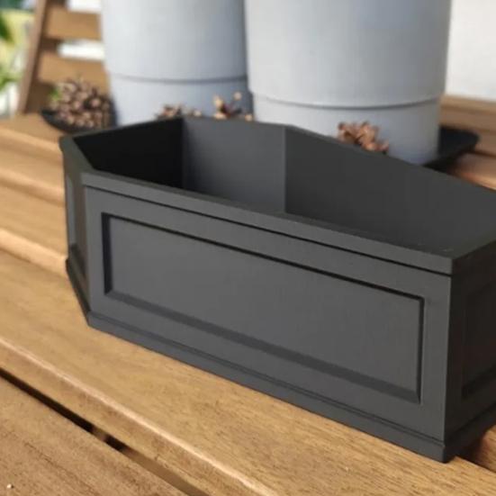 Flowerpot with Drainage System Rectangular Design Moisture Prevention Flower Pot Indoor Outdoor Use Plant Container