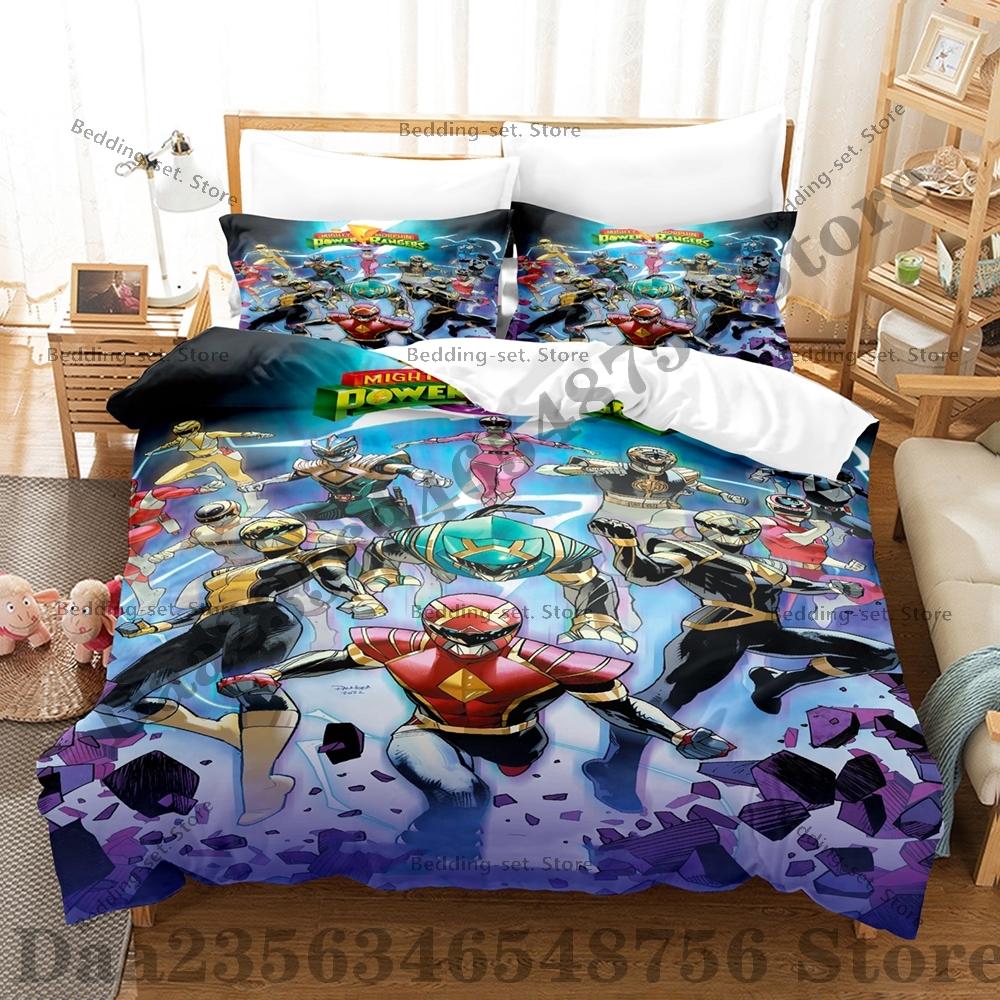 Comforter Personality Mighty Morphin Bedding Set Single Twin Full Queen King Size Bed Set Kids Bedroom s Anime Bed