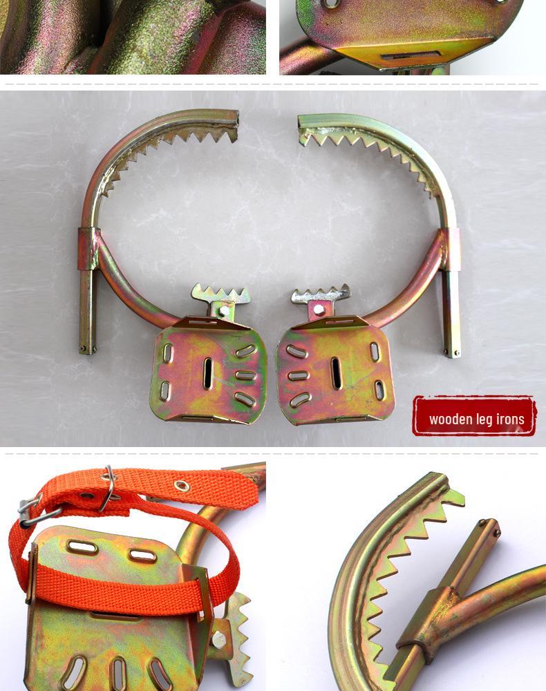 Tree Climbing Serrated Non-Slip Iron Shoes - High-Altitude Wooden Pole Foot Buckles, Special Climbing Tools