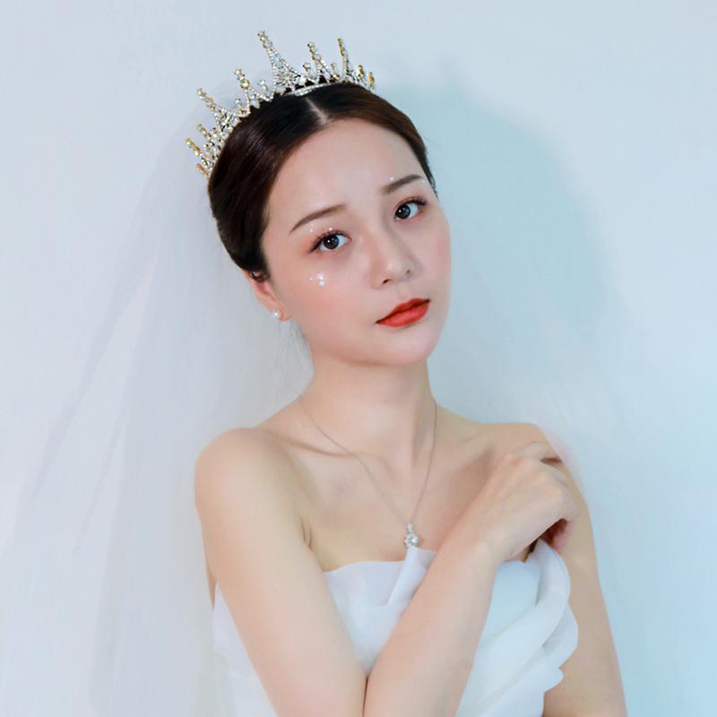 Moda Colore Oro Corona Nuziale Principessa Tiare Diademi Per Accessori Capelli Matrimonio Donne Gioielli Copricapo Perla Cristallo