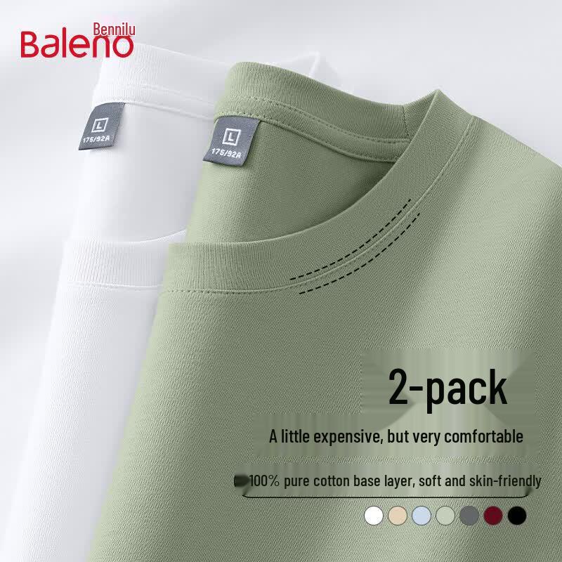 Baleno Men s 100% Cotton Long Sleeve T-Shirt 2-Pack 4XL