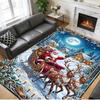 Christmas Printed Square Area Rug Soft Non Slip Floor Carpet For Bedroom Holiday Gift
