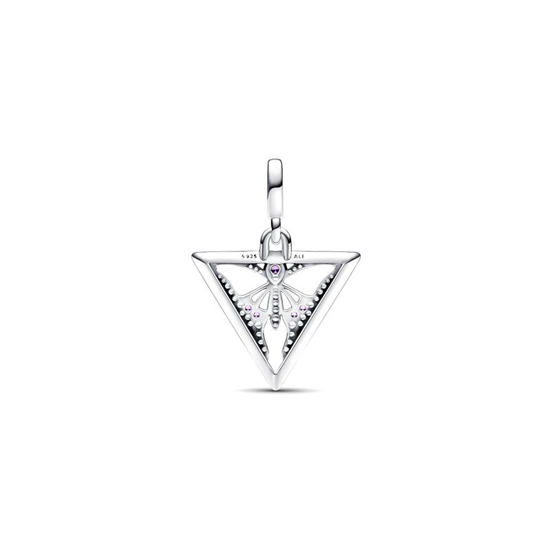 Pandora Butterfly Medal Personalized Fashion 3D 925 Silver Artificial Crystal Enamel Jewelry Accessories Women's Model 792306C01
