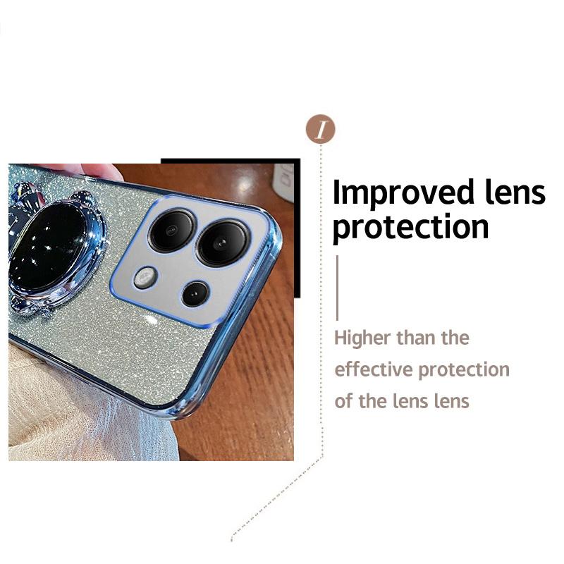 For Xiaomi Redmi Note 13 Pro 4G/Poco M6 Pro 4G Case Astronaut Hidden Kickstand PC+TPU Phone Cover