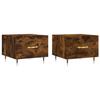 VidaXL Coffee Tables 2 Pcs Smoked Oak 50x50x40 Cm Engineered Wood 829359