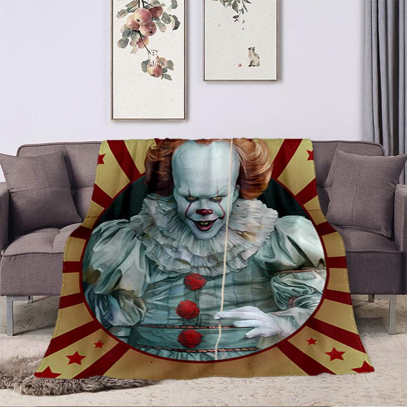 1PC Horror movie theme blanket, all-season lightweight home office outdoor nap multifunctional blanket, Halloween gifts