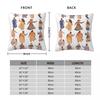 Women Strength Diversity Grace Square Pillowcase Polyester Linen Velvet Pattern Decorative Pillow Case Cushion Cover