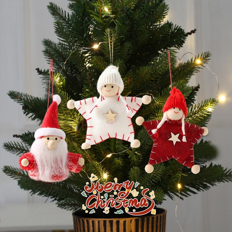 New Year 2026 Christmas Tree Ornament Xmas Doll Santa Claus Hanging Pendant Festival Gifts for Favor Christmas Home Decoration