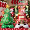Large Standing Christmas Foil Balloon Xmas Tree Santa Claus Snowman Xmas Tree Inflatable Balloons Holiday Party Decor Kids Toys