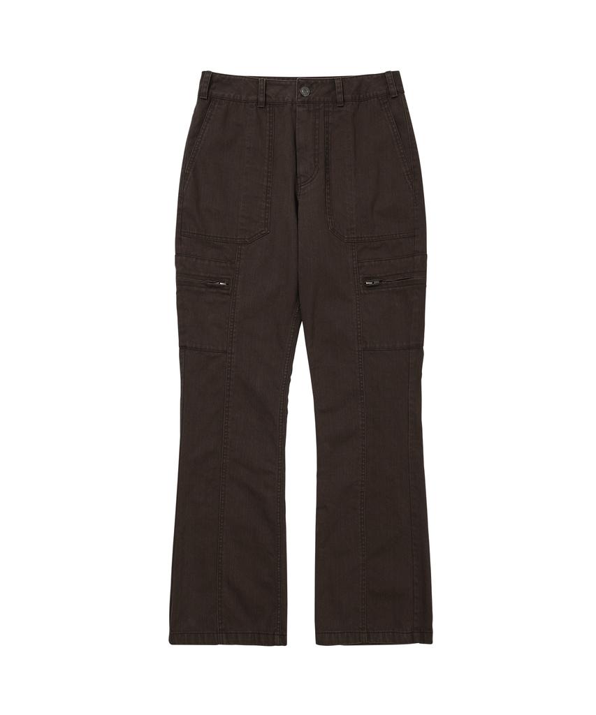 WELLBEING EXPRESS Washed Cotton Cargo Pants Brown